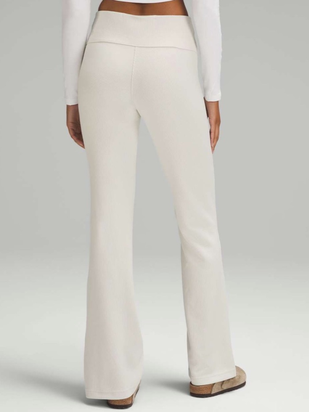 Lululemon Brushed Softstreme Ribbed Zip Flared Pant 32.5" Size 10